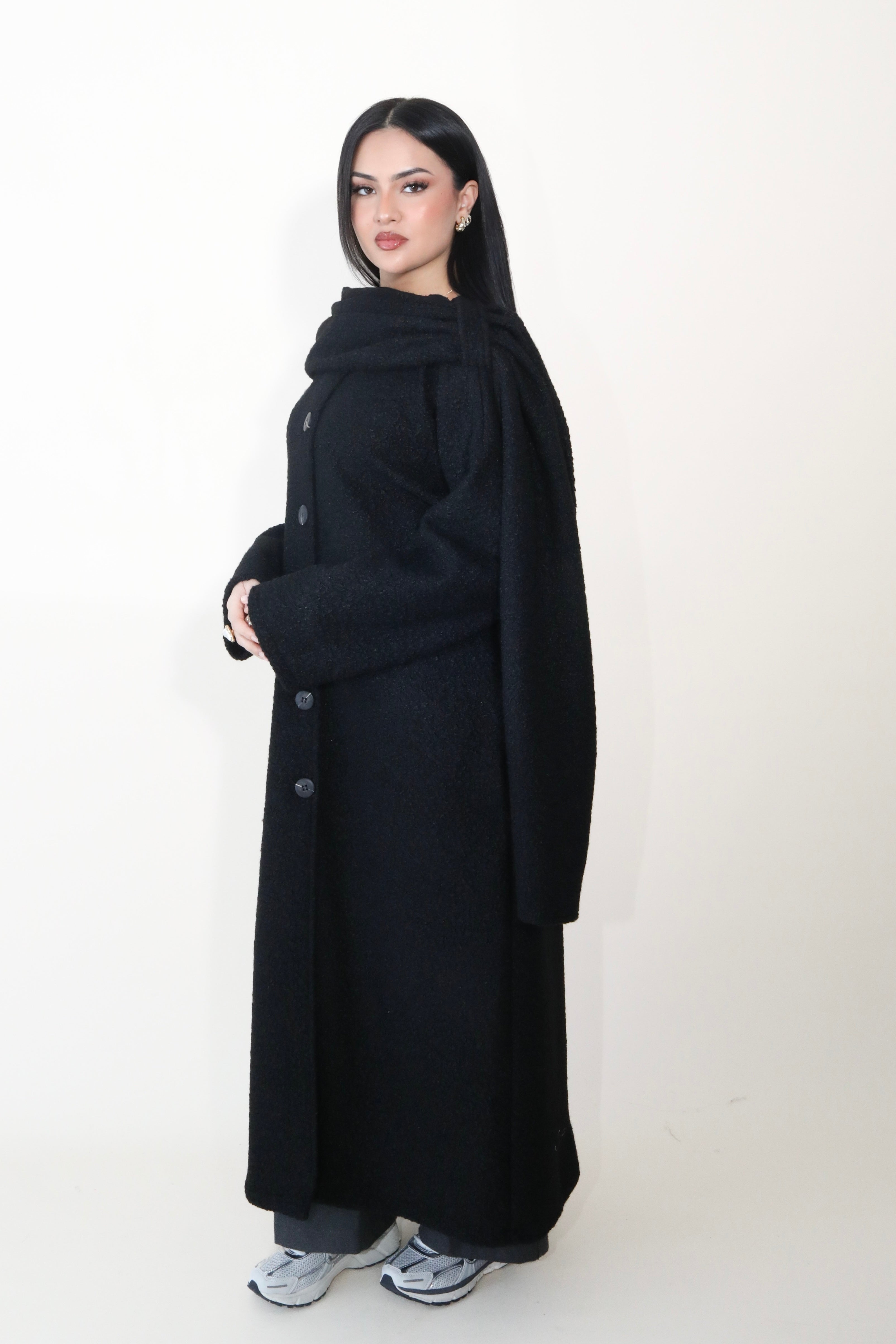 Shrup Mantel mit Integriertem Schal