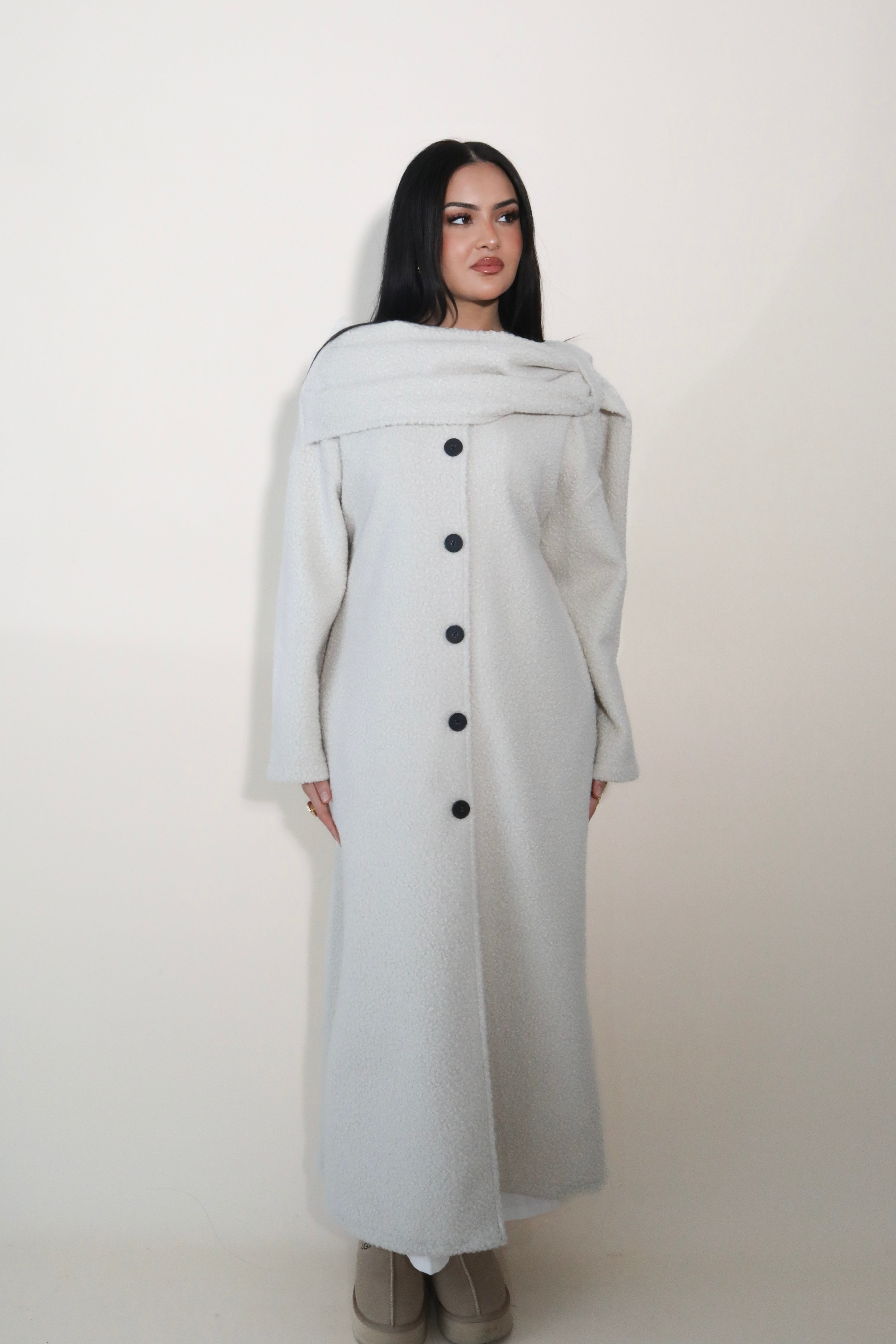 Shrup Mantel mit Integriertem Schal