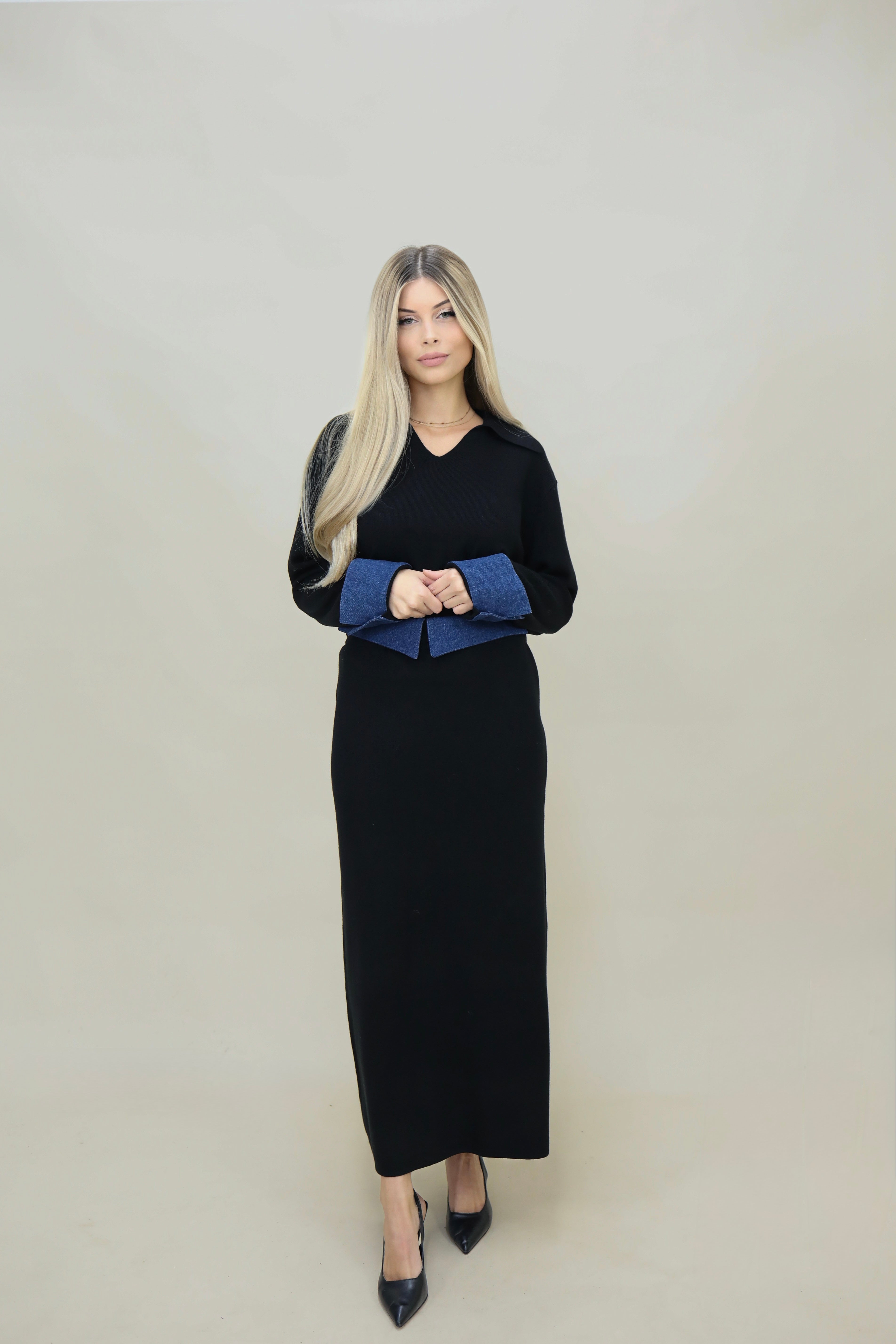 Aria Zweiteiler mit Denim Details