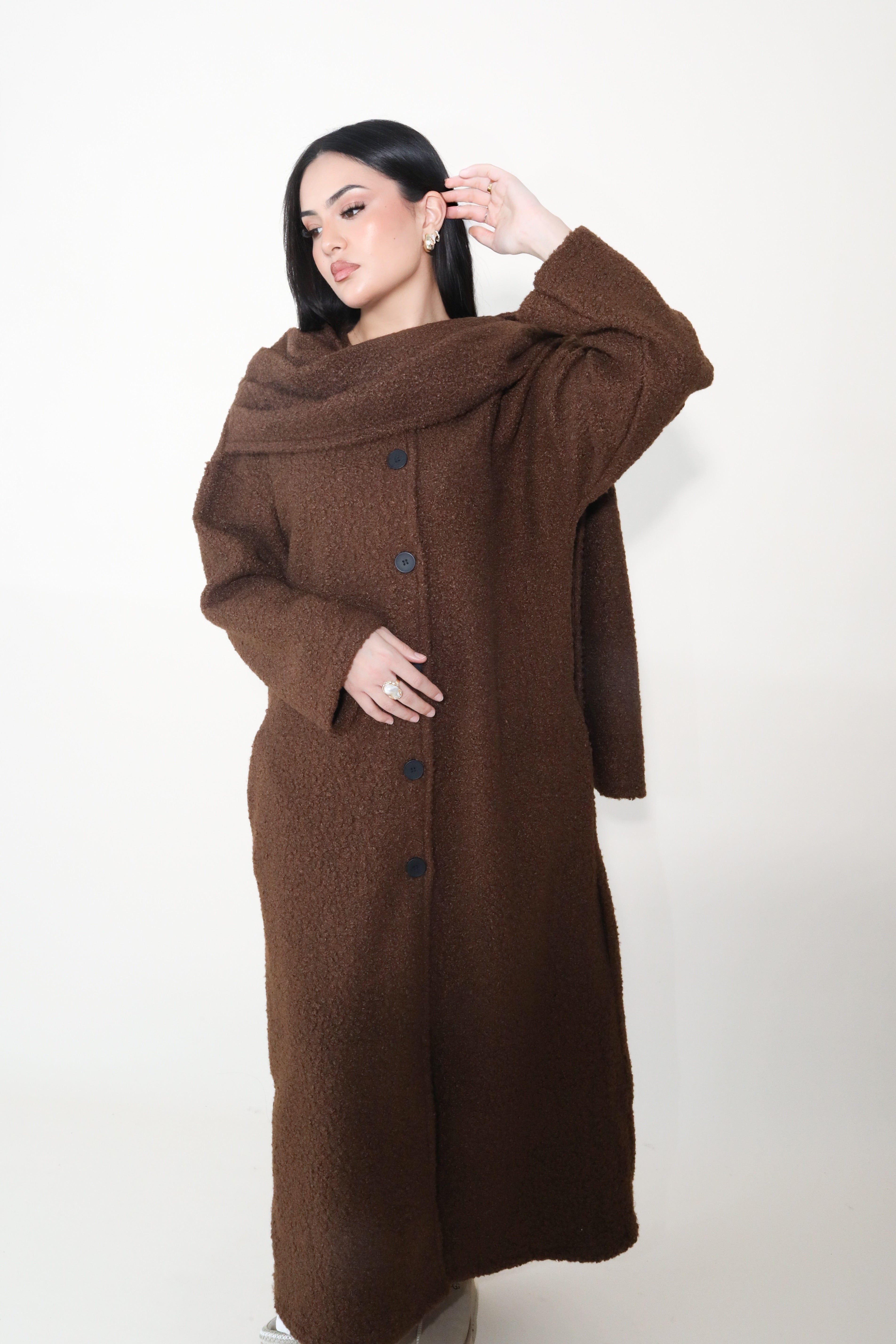 Shrup Mantel mit Integriertem Schal